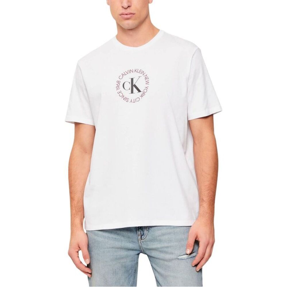 Calvin Klein Jeans White Cotton Men's T-Shirt